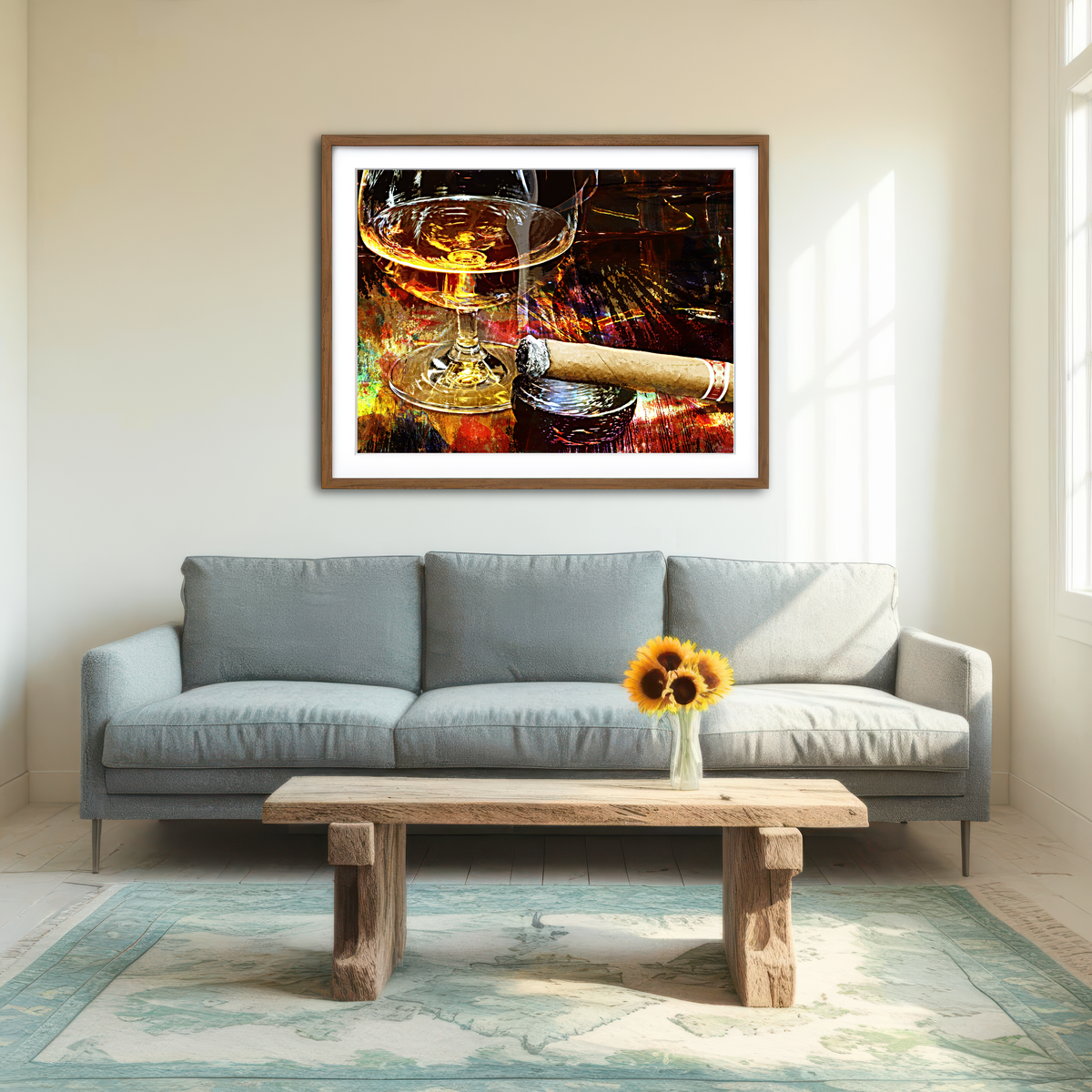 AUTO-MOCKUP ROOM | Cigar and Whiskey Wall Art