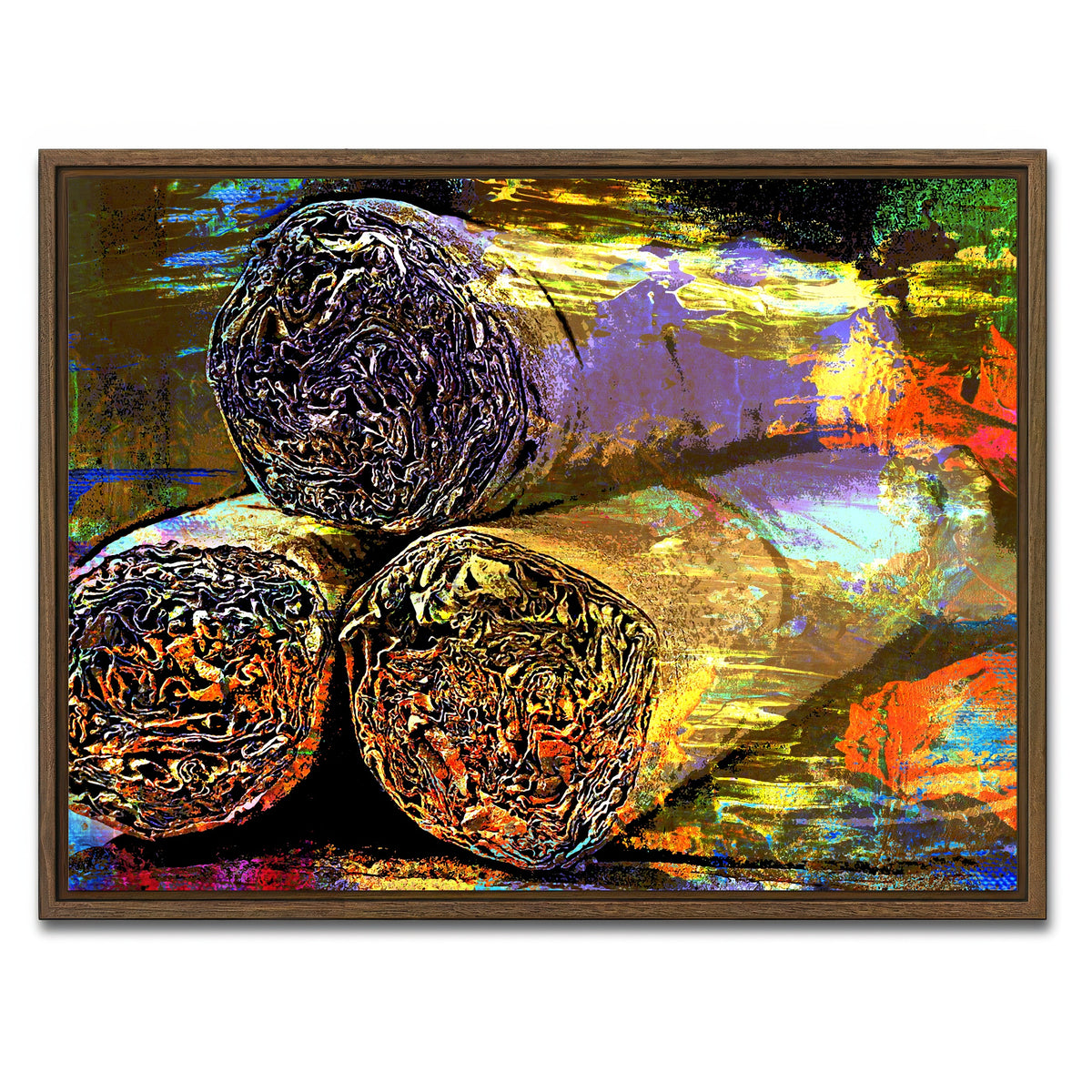 AUTO-MOCKUP WHITE | Cigars Abstract | 1 Piece | Walnut Framed Canvas | group=4x3