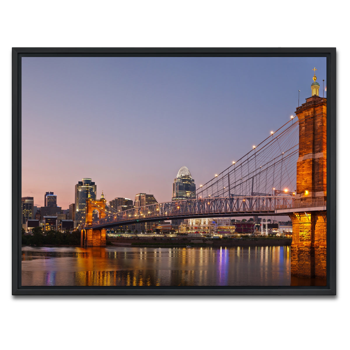 AUTO-MOCKUP WHITE | Cincinnati Skyline | 1 Piece | Black Framed Canvas | group=4x3