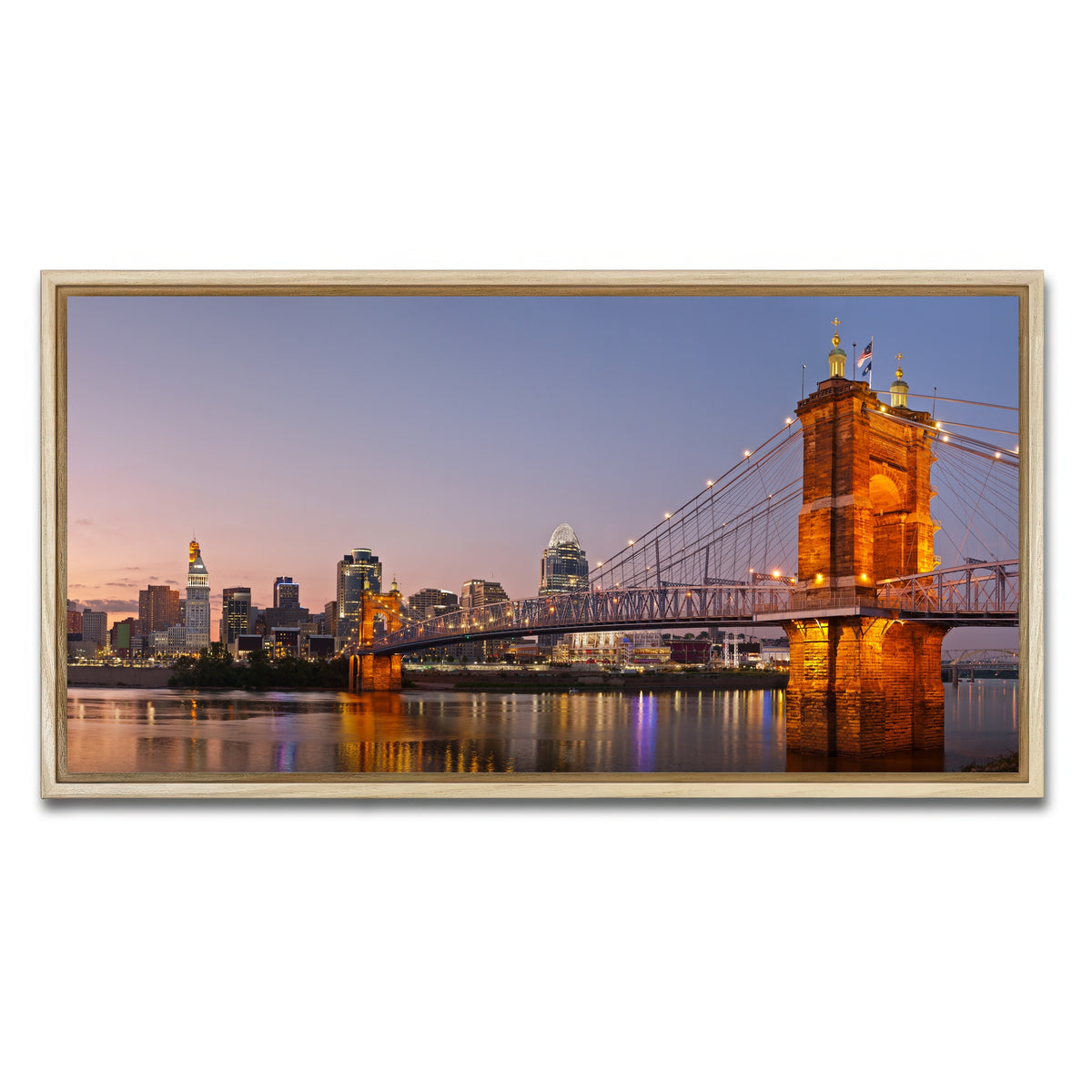 AUTO-MOCKUP WHITE | Cincinnati Skyline | 1 Piece | Natural Framed Canvas | group=2x1