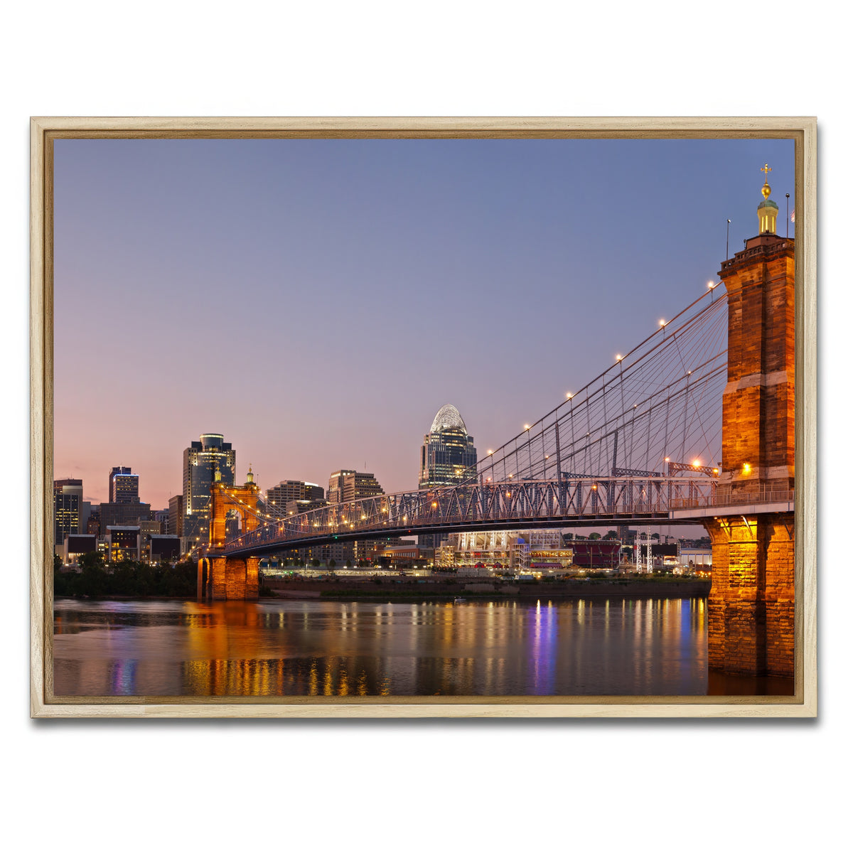 AUTO-MOCKUP WHITE | Cincinnati Skyline | 1 Piece | Natural Framed Canvas | group=4x3