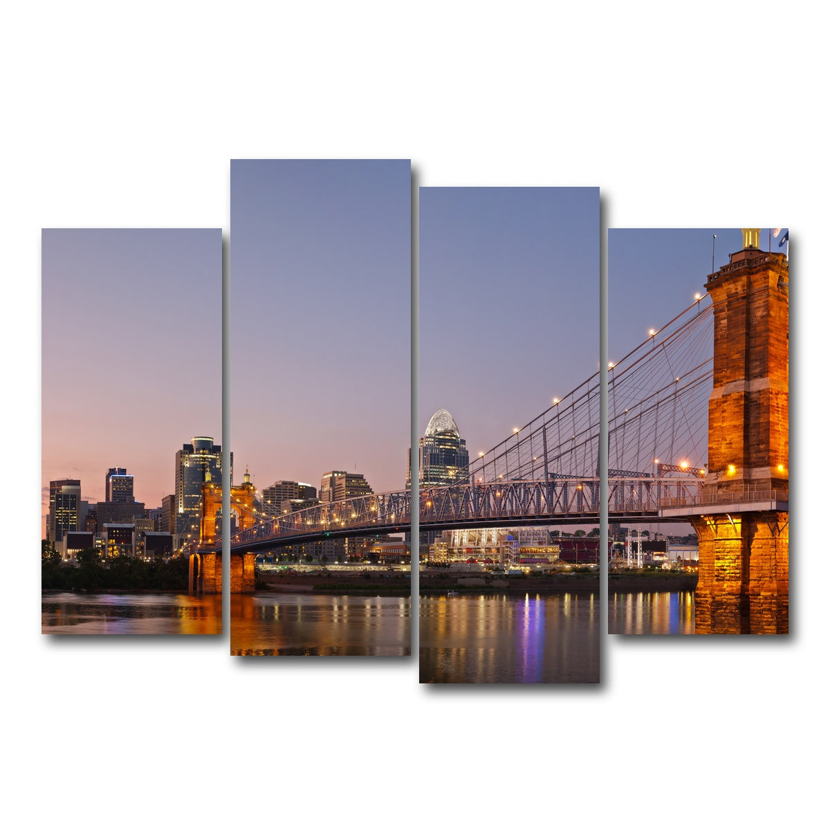 AUTO-MOCKUP WHITE | Cincinnati Skyline | 4 Piece | Gallery Wrap Canvas | group=4_normal