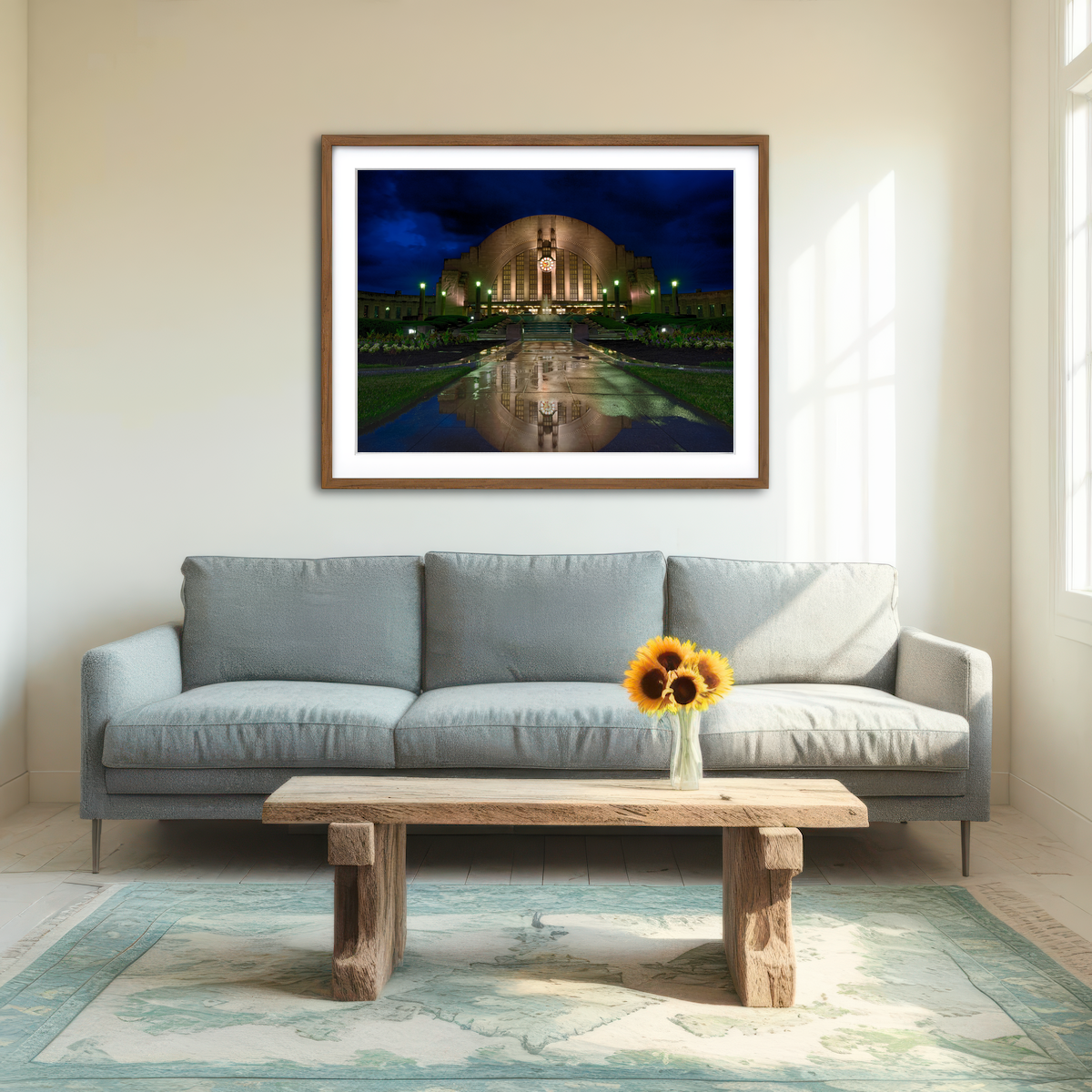 AUTO-MOCKUP ROOM | Cincinnati Union Terminal Reflection Wall Art