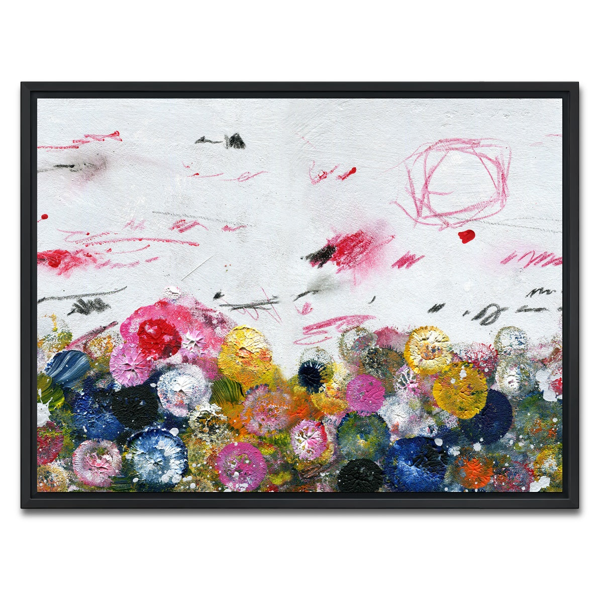 AUTO-MOCKUP WHITE | Circle Prints | 1 Piece | Black Framed Canvas | group=4x3