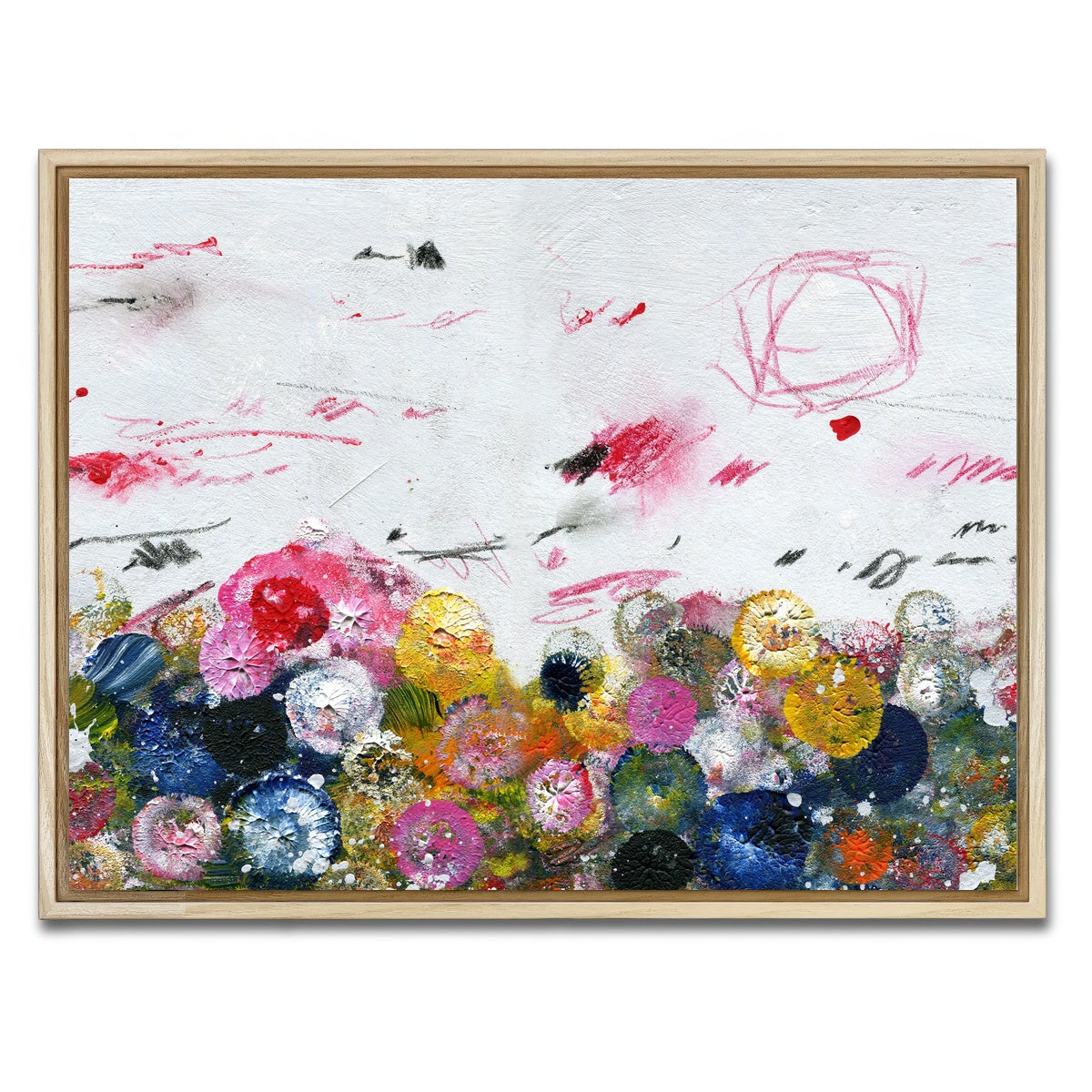 AUTO-MOCKUP WHITE | Circle Prints | 1 Piece | Natural Framed Canvas | group=4x3