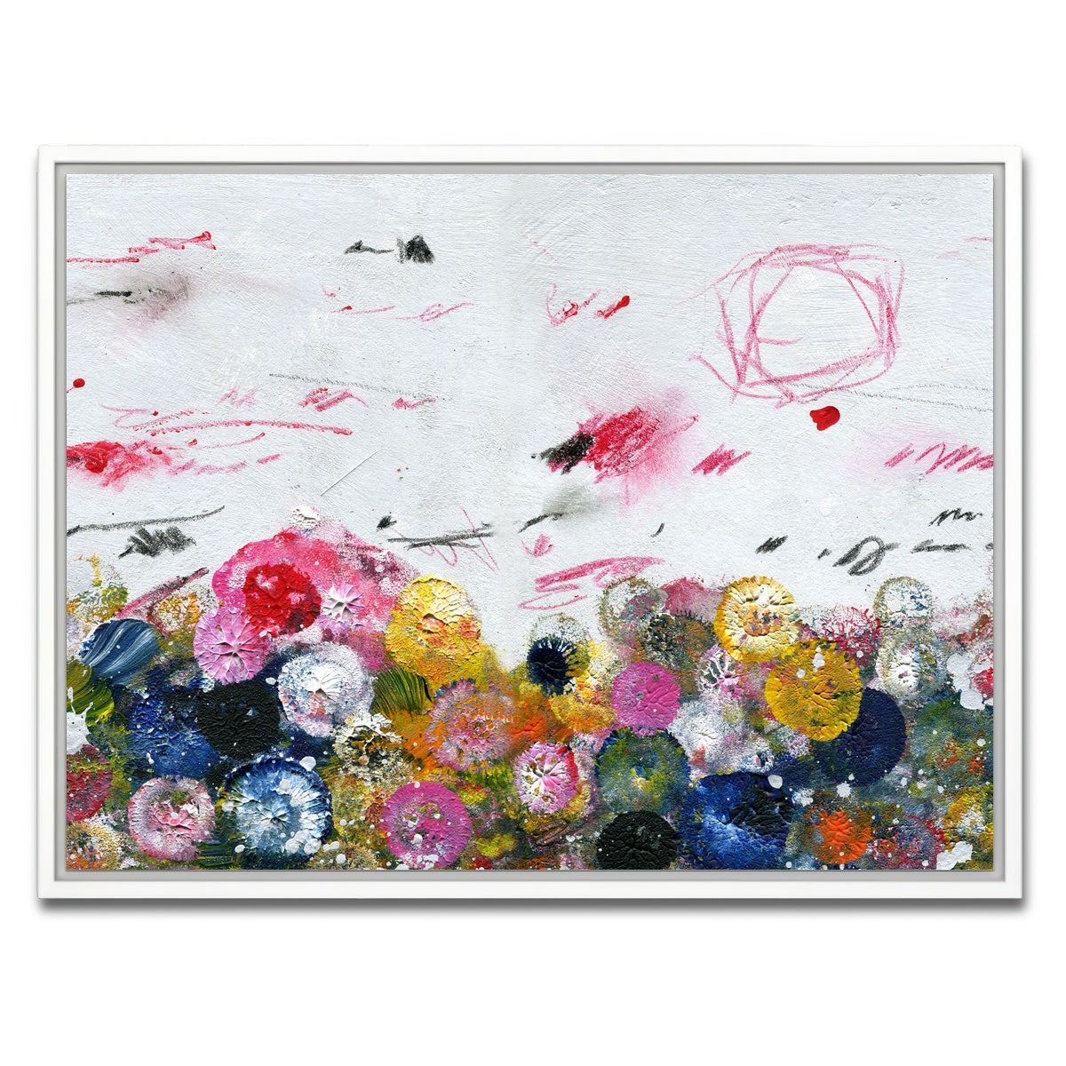 AUTO-MOCKUP WHITE | Circle Prints | 1 Piece | White Framed Canvas | group=4x3