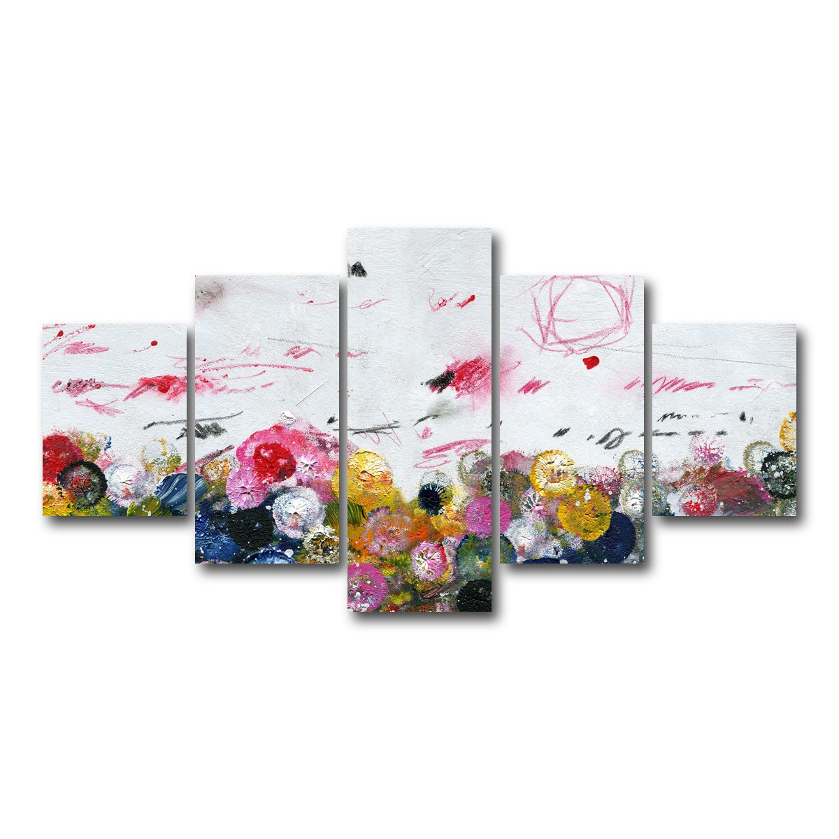 AUTO-MOCKUP WHITE | Circle Prints | 5 Piece | Gallery Wrap Canvas | group=5_short