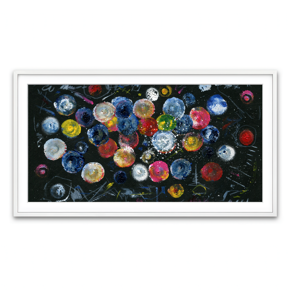 Framed Print 2x1 White