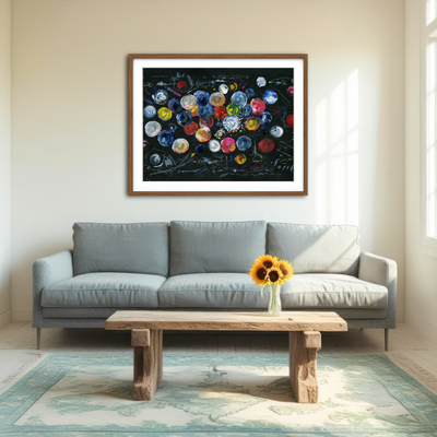 AUTO-MOCKUP ROOM | Circle Black Wall Art