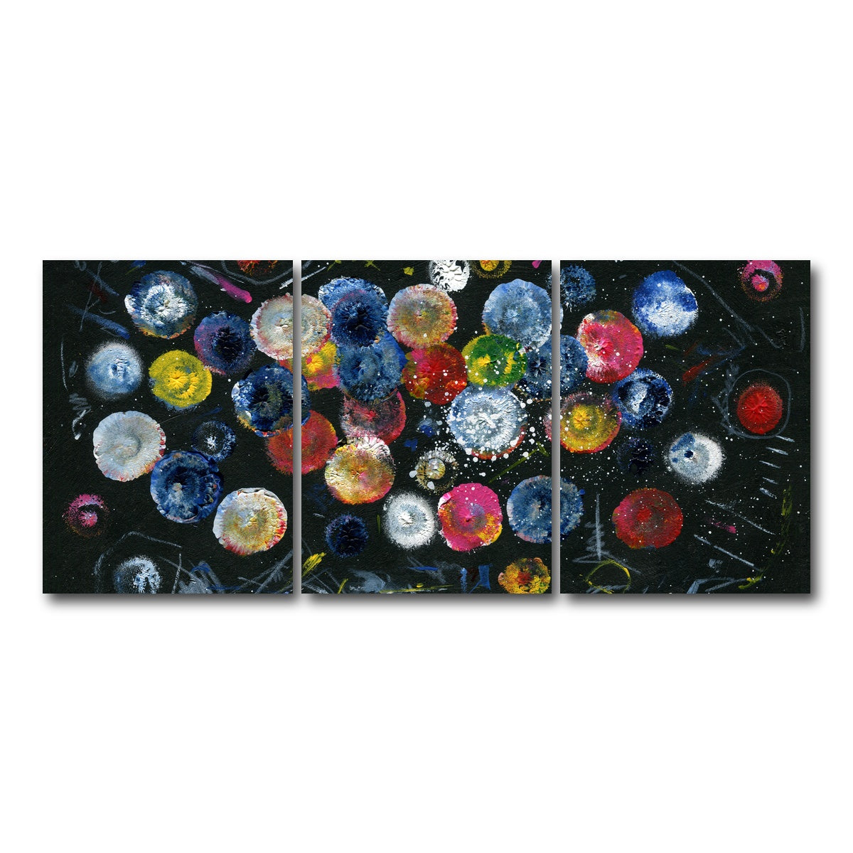 AUTO-MOCKUP WHITE | Circle black | 3 Piece | Gallery Wrap Canvas | group=18x24