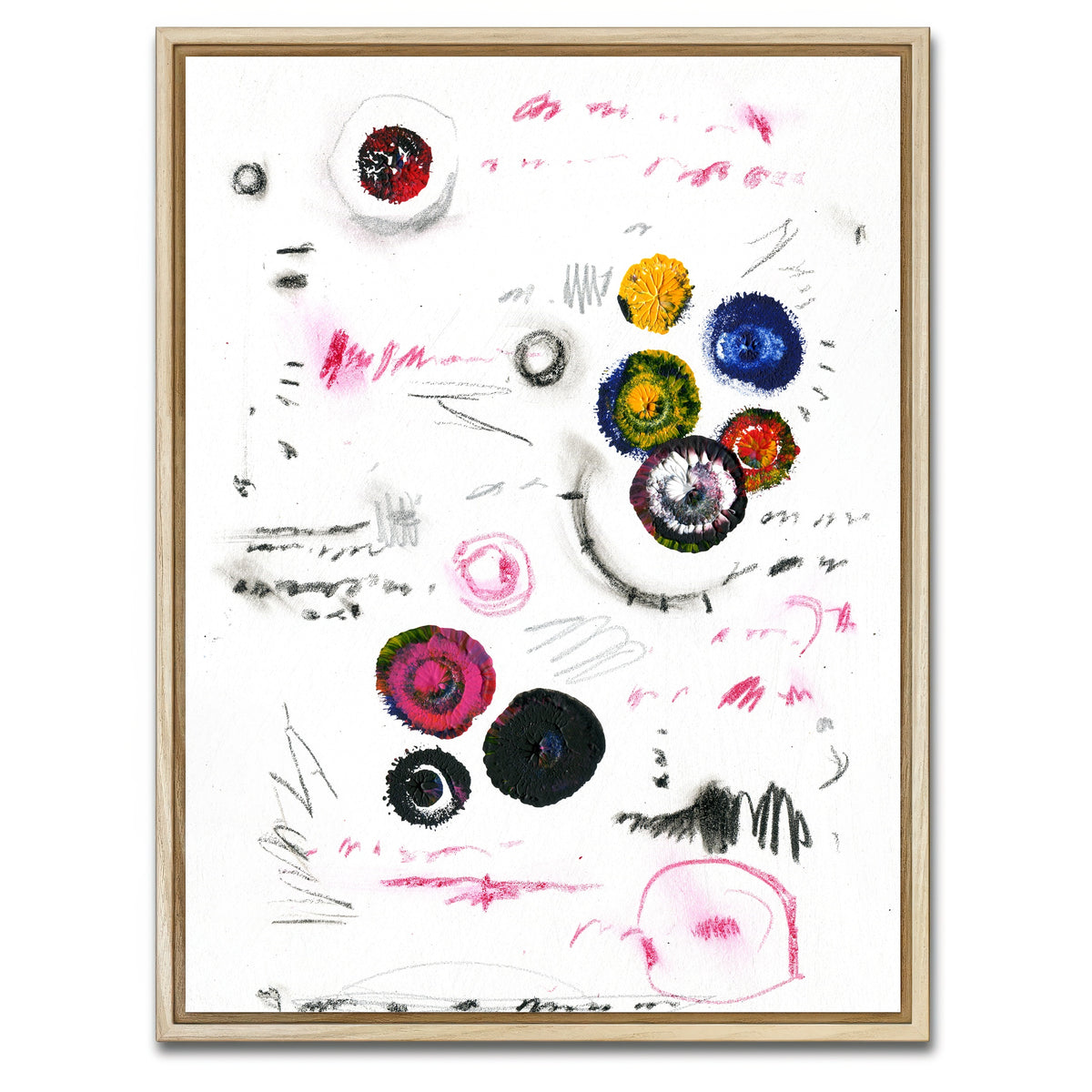 AUTO-MOCKUP WHITE | Circle color | 1 Piece | Natural Framed Canvas | group=3x4