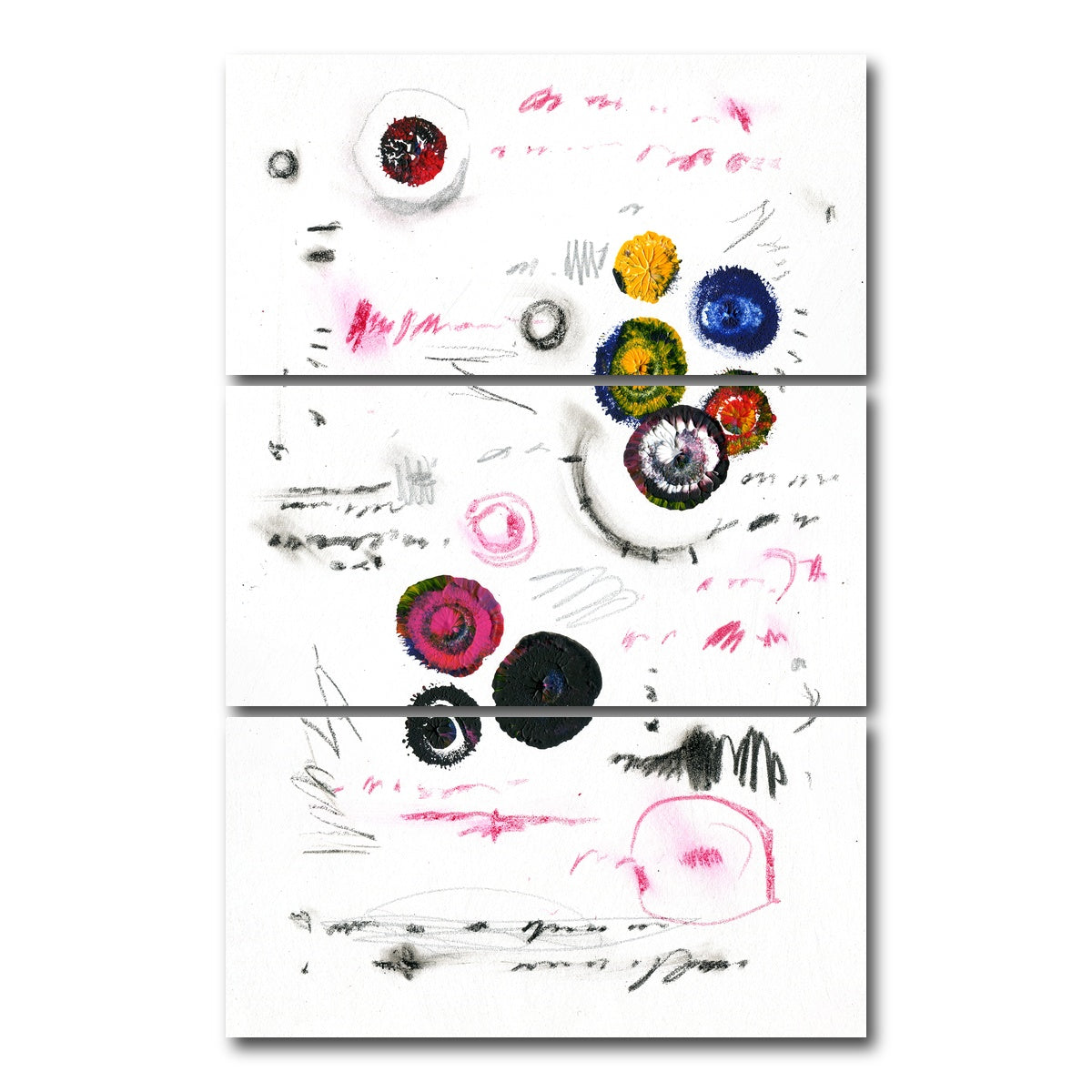 AUTO-MOCKUP WHITE | Circle color | 3 Piece | Gallery Wrap Canvas | group=12x24_stacked