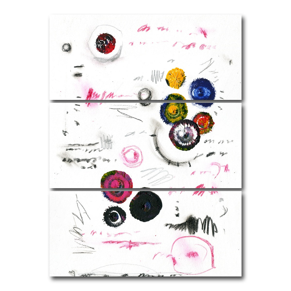 AUTO-MOCKUP WHITE | Circle color | 3 Piece | Gallery Wrap Canvas | group=8x18_stacked