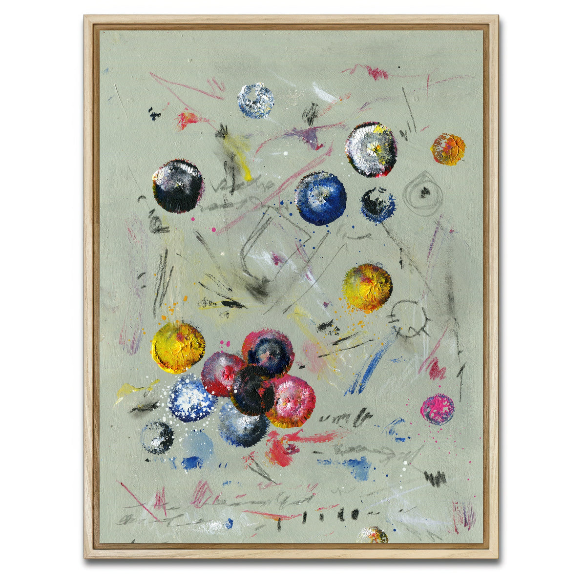 AUTO-MOCKUP WHITE | Circle green | 1 Piece | Natural Framed Canvas | group=3x4