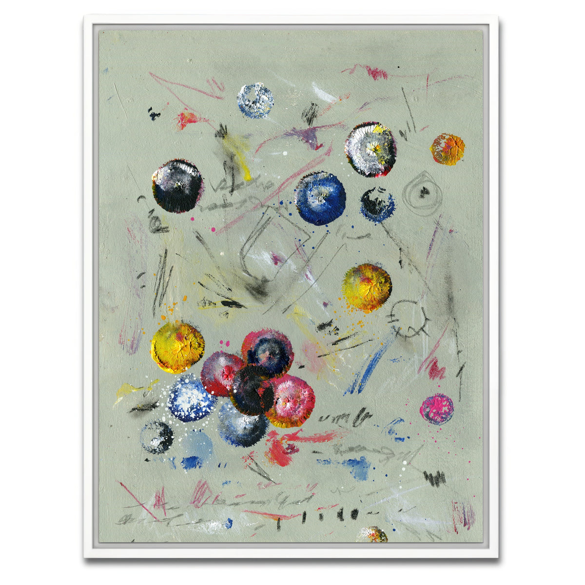 AUTO-MOCKUP WHITE | Circle green | 1 Piece | White Framed Canvas | group=3x4