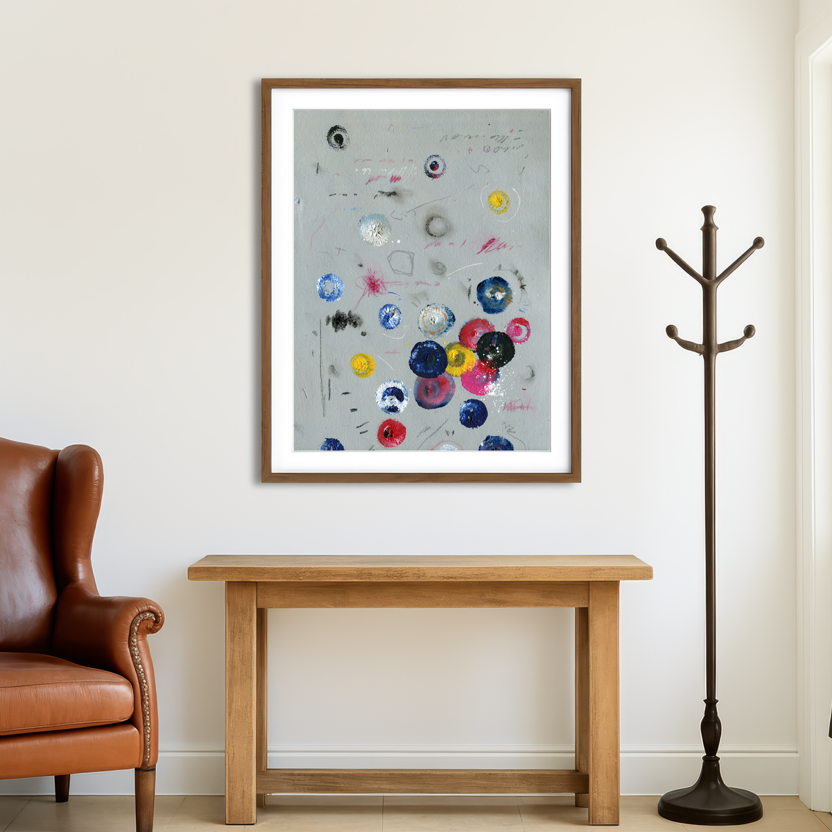 AUTO-MOCKUP ROOM | Circle Grey Wall Art