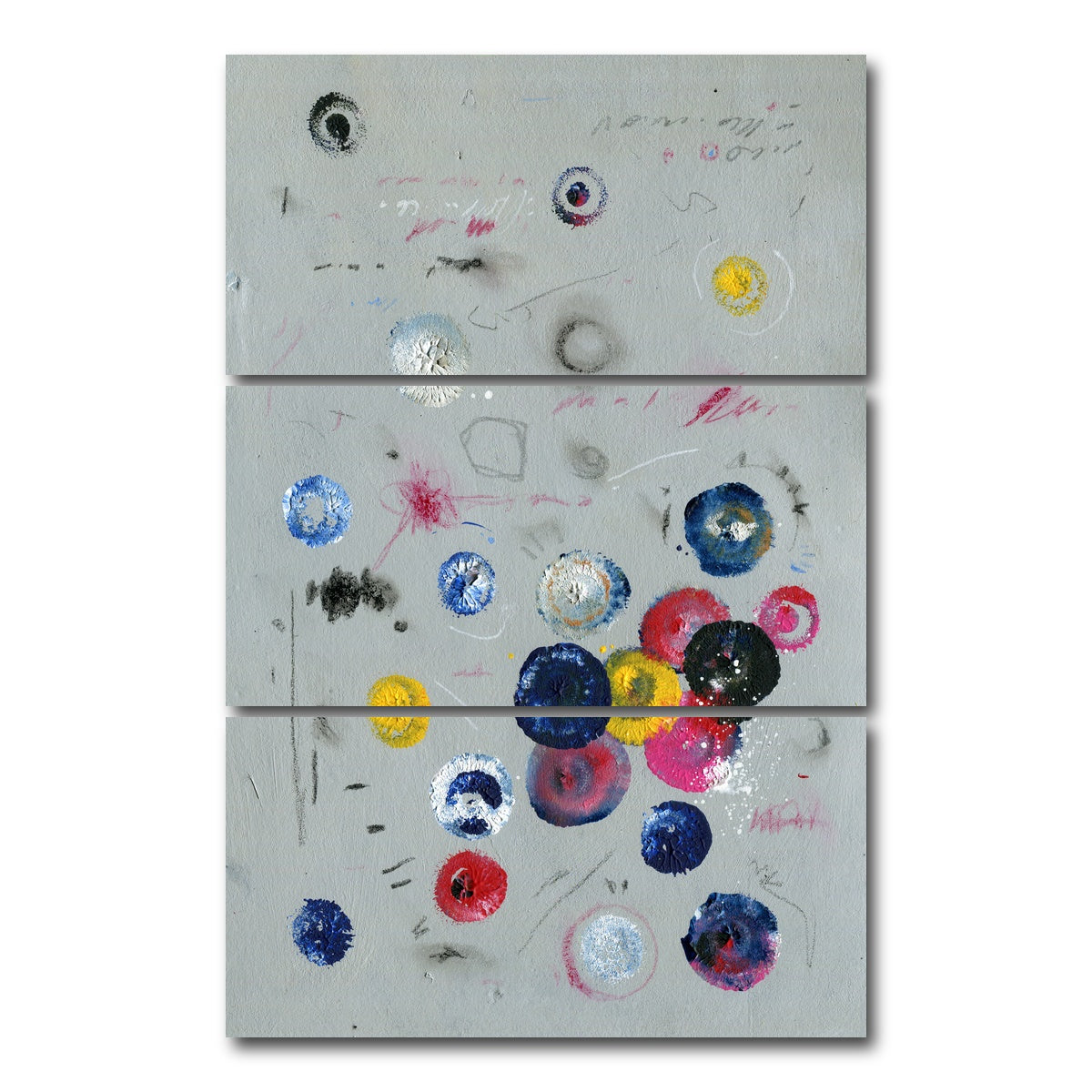 AUTO-MOCKUP WHITE | Circle grey | 3 Piece | Gallery Wrap Canvas | group=12x24_stacked