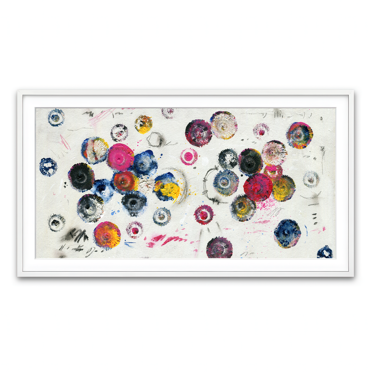 Framed Print 2x1 White