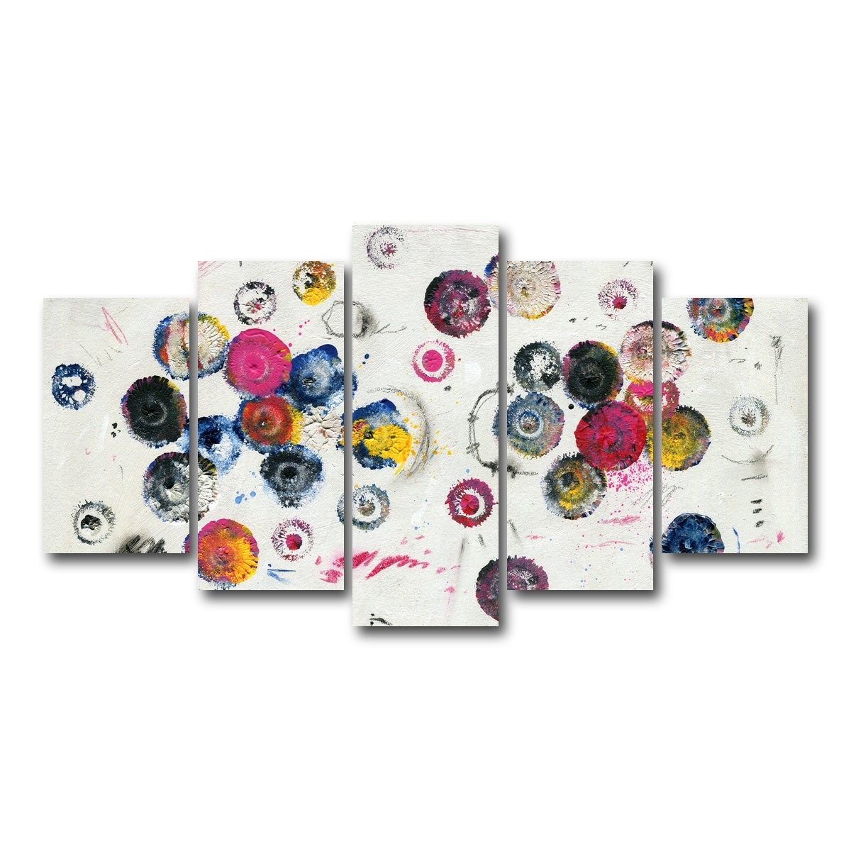 AUTO-MOCKUP WHITE | Circle pink | 5 Piece | Gallery Wrap Canvas | group=5_normal