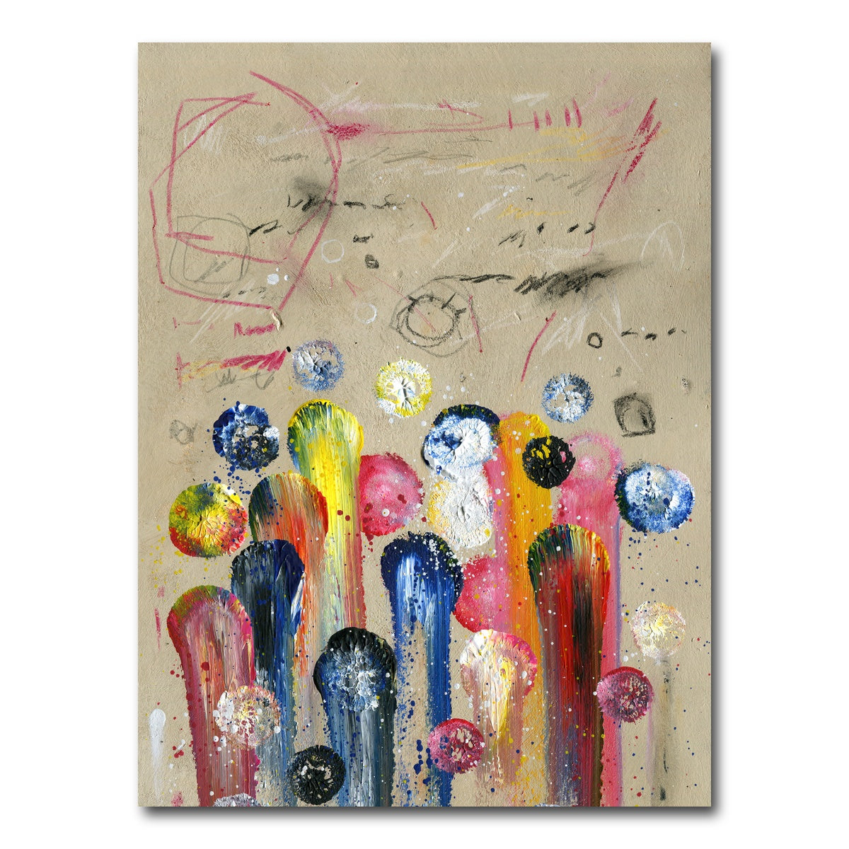 AUTO-MOCKUP WHITE | Circle yellow | 1 Piece | Gallery Wrap Canvas | group=3x4