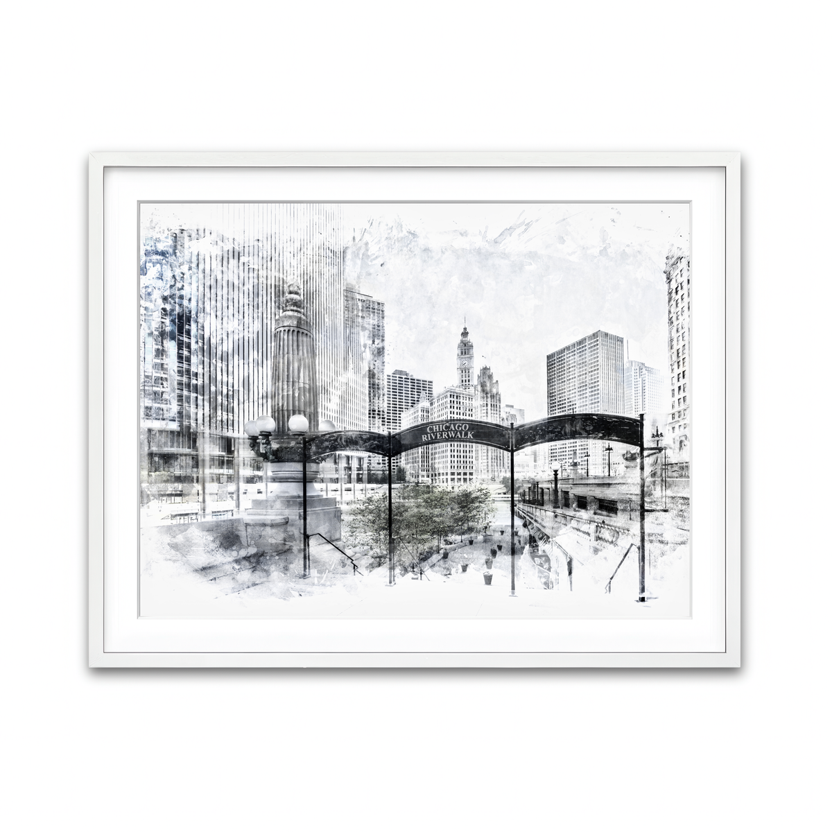Framed Print 4x3 White