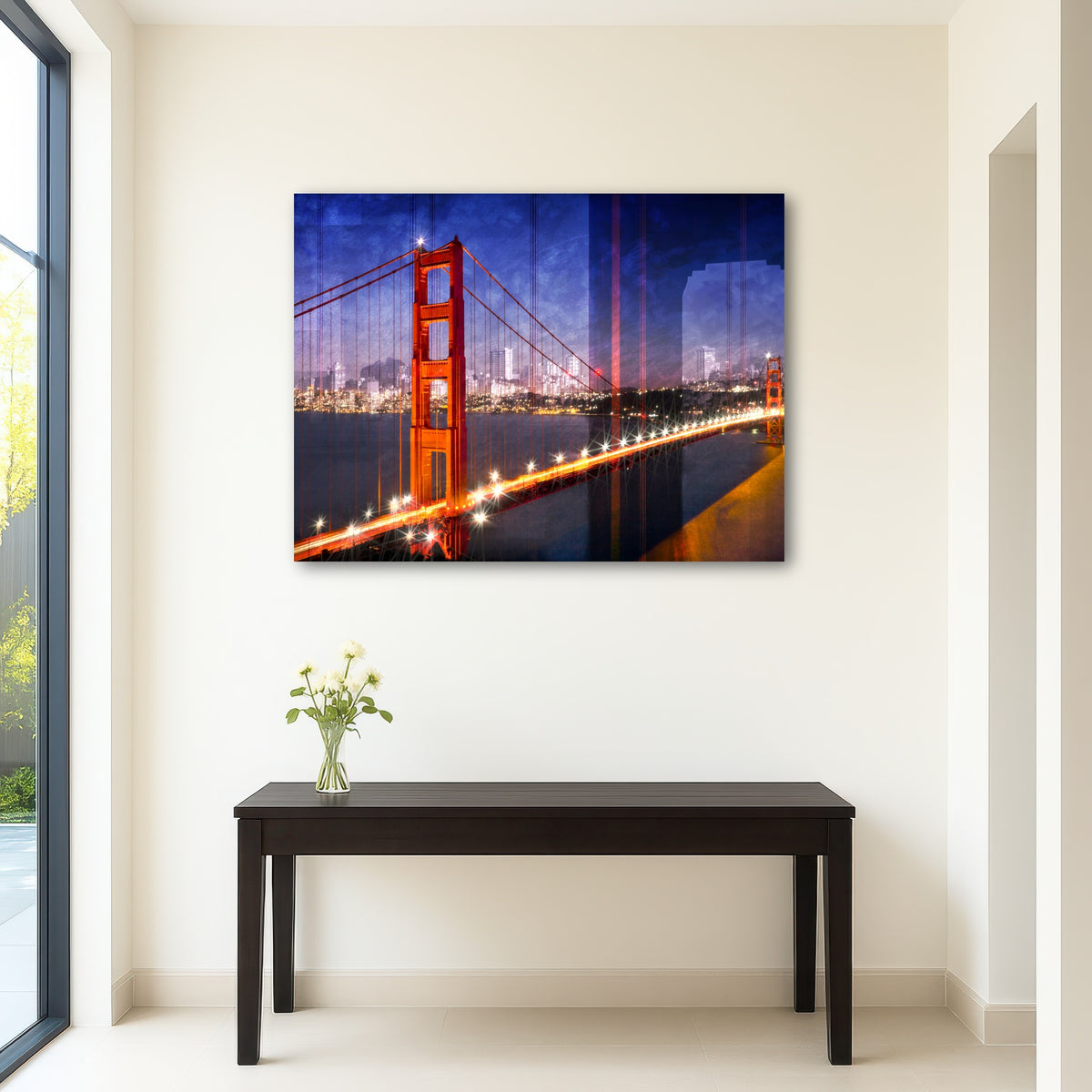 AUTO-MOCKUP ROOM | City Art Golden Gate Bridge Composing