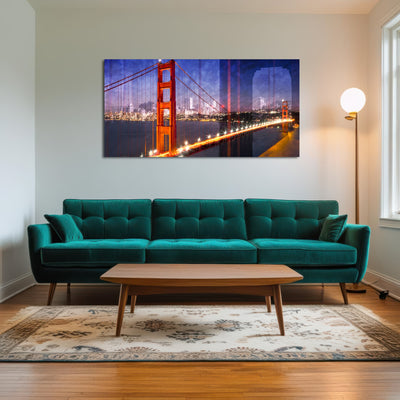 AUTO-MOCKUP ROOM | City Art Golden Gate Bridge Composing