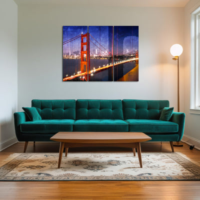 AUTO-MOCKUP ROOM | City Art Golden Gate Bridge Composing