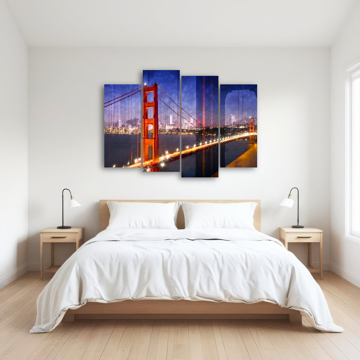 AUTO-MOCKUP ROOM | City Art Golden Gate Bridge Composing