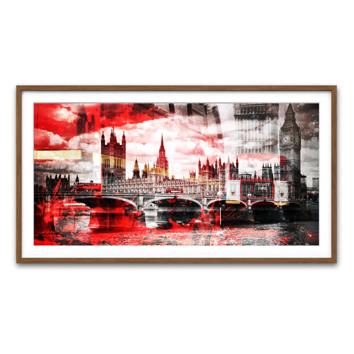 Framed Print 2x1 Walnut