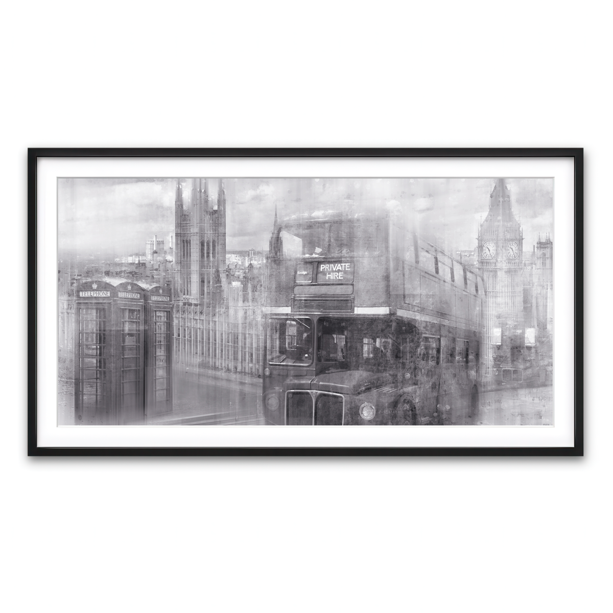 Framed Print 2x1 Black