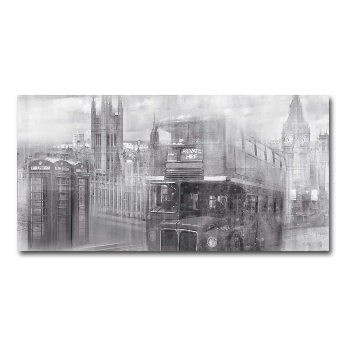 AUTO-MOCKUP WHITE | City Art LONDON Westminster Collage | 1 Piece | Gallery Wrap Canvas | group=2x1