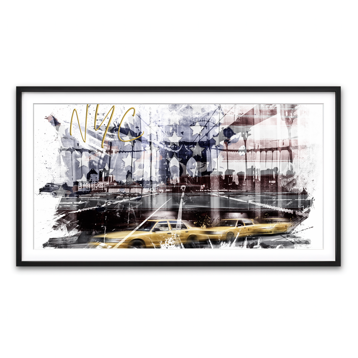 Framed Print 2x1 Black