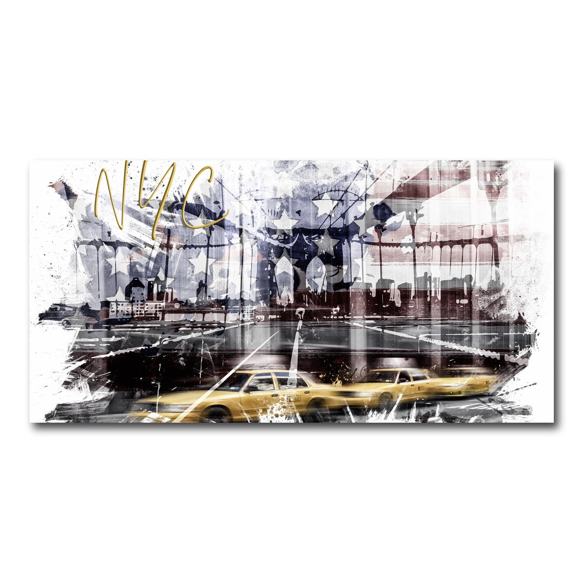 AUTO-MOCKUP WHITE | City Art NYC Composing | 1 Piece | Gallery Wrap Canvas | group=2x1