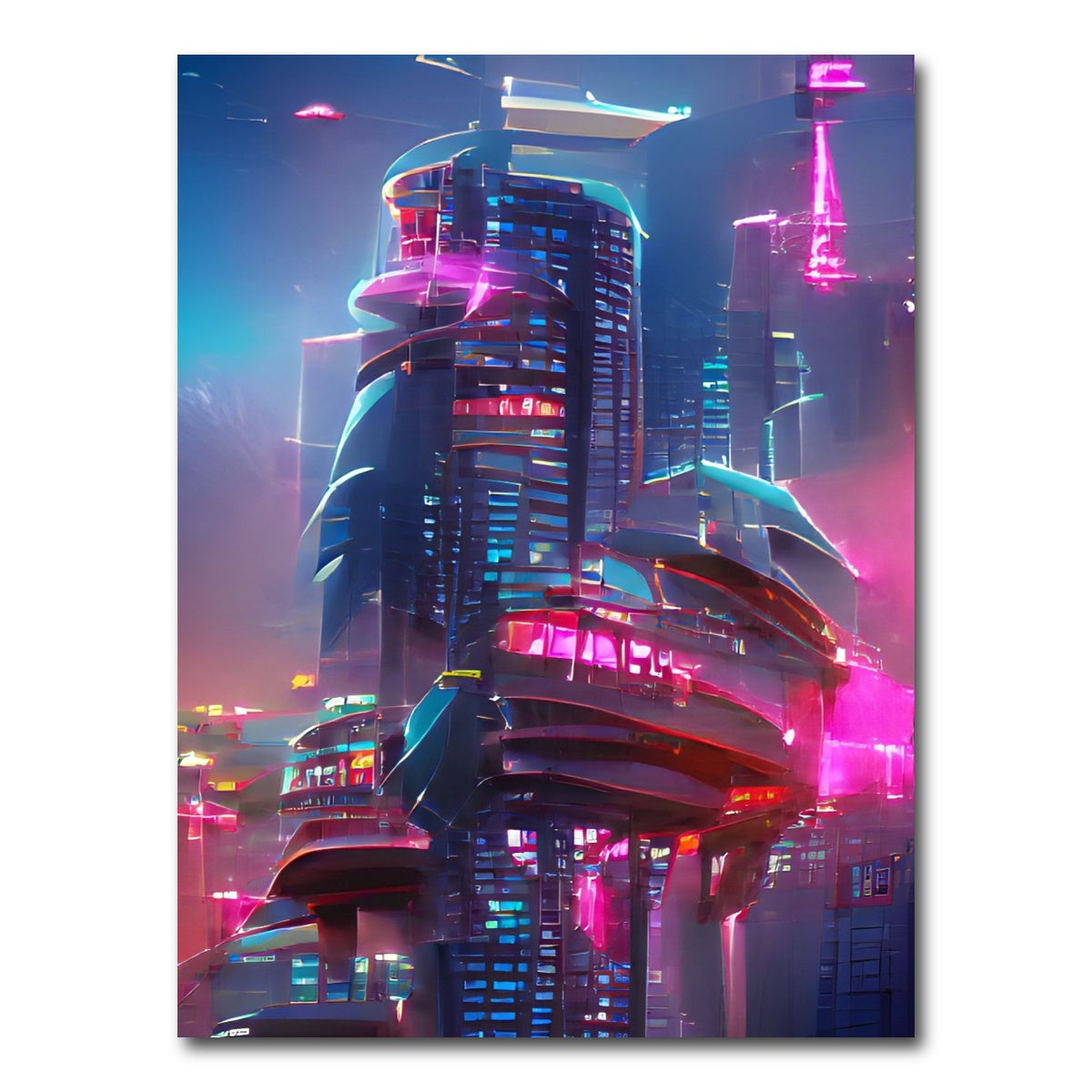 AUTO-MOCKUP WHITE | City Future | 1 Piece | Gallery Wrap Canvas | group=3x4