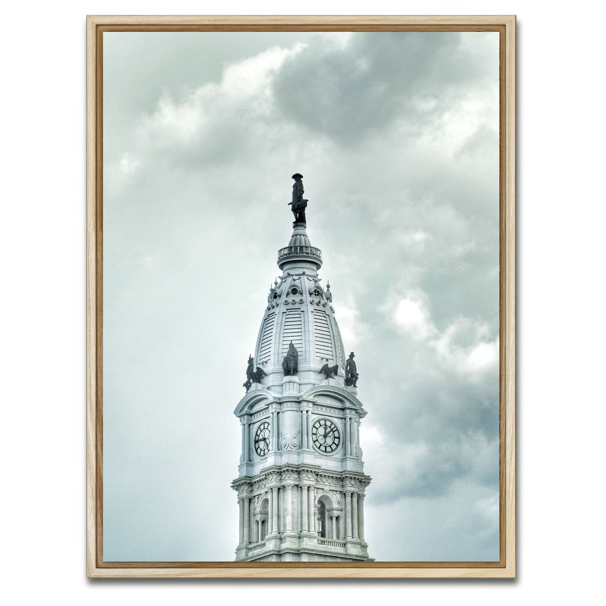 AUTO-MOCKUP WHITE | City Hall William Penn | 1 Piece | Natural Framed Canvas | group=3x4