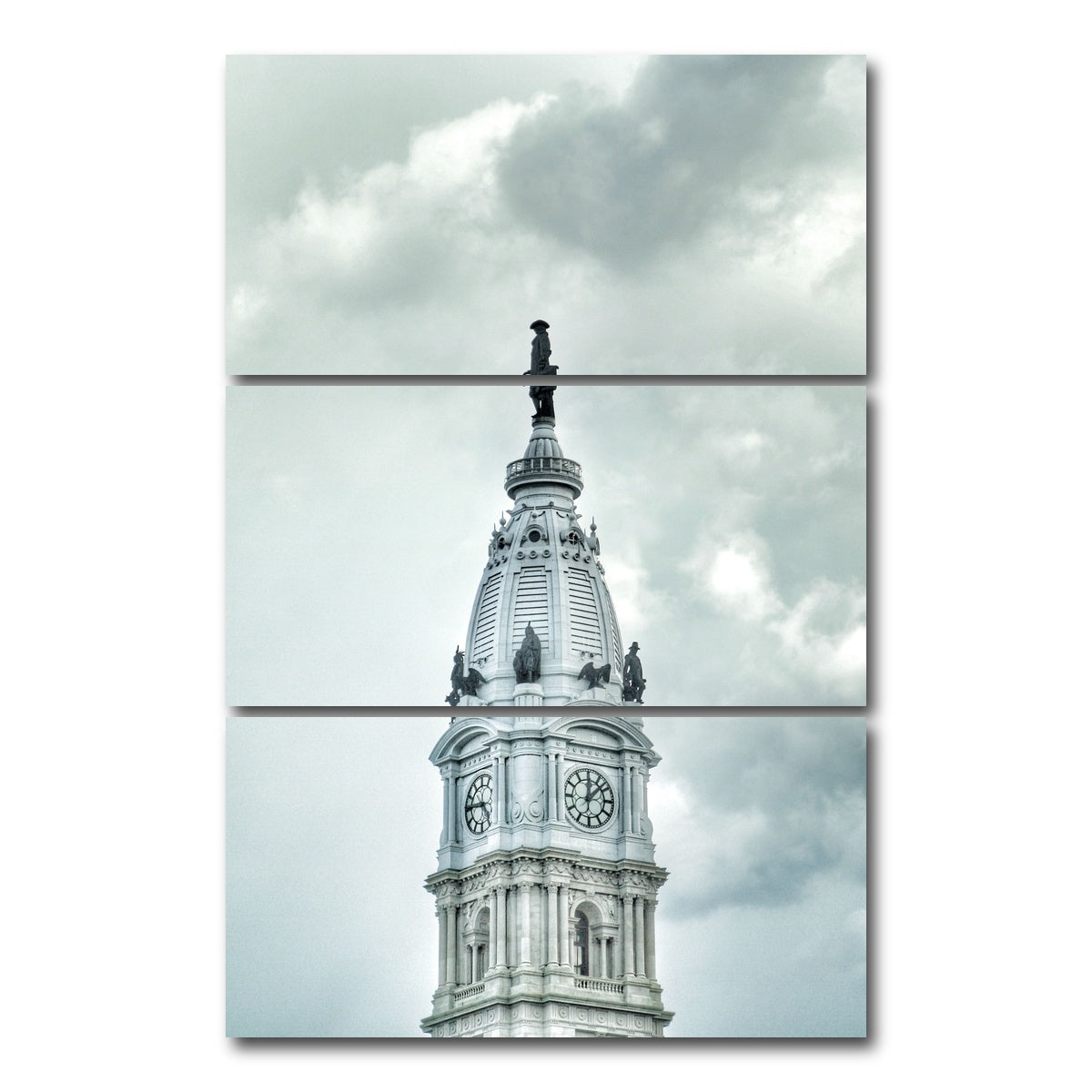 AUTO-MOCKUP WHITE | City Hall William Penn | 3 Piece | Gallery Wrap Canvas | group=12x24_stacked