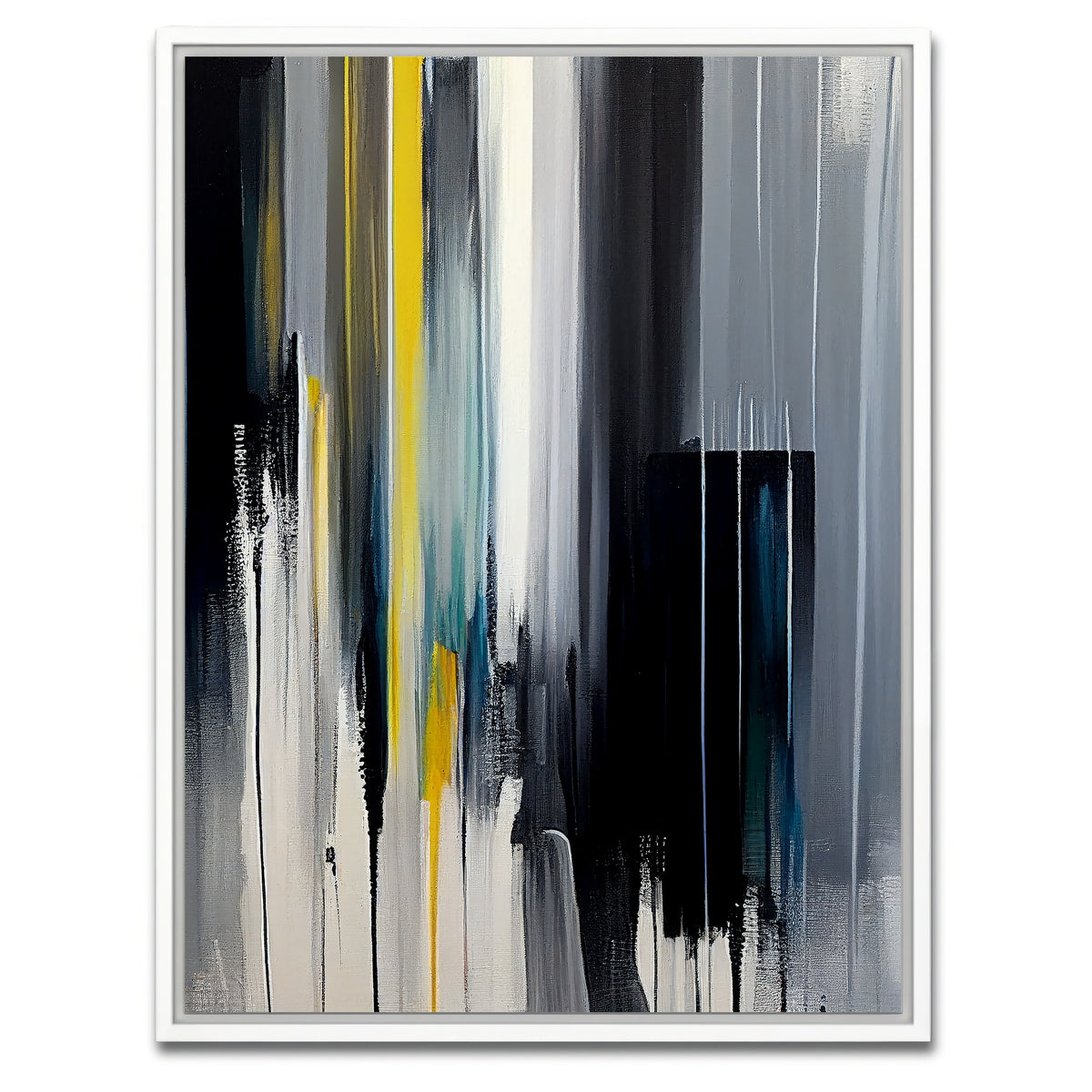 AUTO-MOCKUP WHITE | City Window on a Rainy Day | 1 Piece | White Framed Canvas | group=3x4