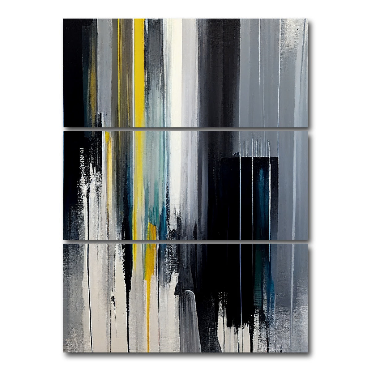 AUTO-MOCKUP WHITE | City Window on a Rainy Day | 3 Piece | Gallery Wrap Canvas | group=8x18_stacked