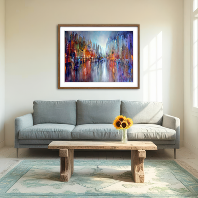 AUTO-MOCKUP ROOM | City by the River Wall Art