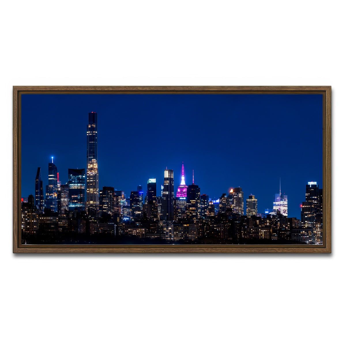AUTO-MOCKUP WHITE | City in Love | 1 Piece | Walnut Framed Canvas | group=2x1