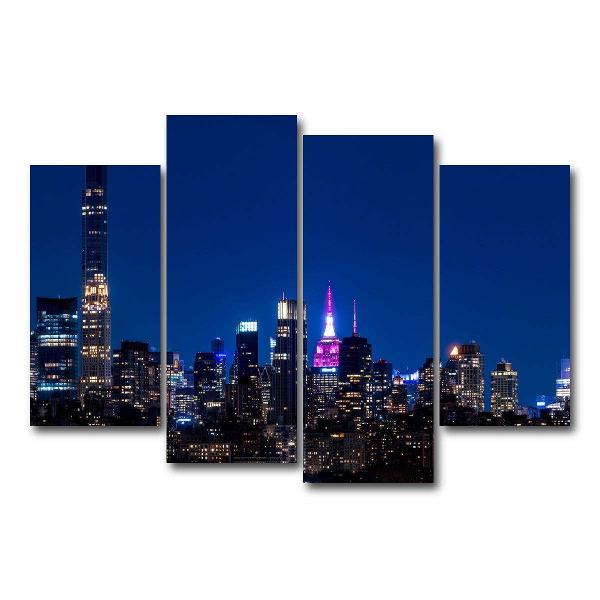 AUTO-MOCKUP WHITE | City in Love | 4 Piece | Gallery Wrap Canvas | group=4_short
