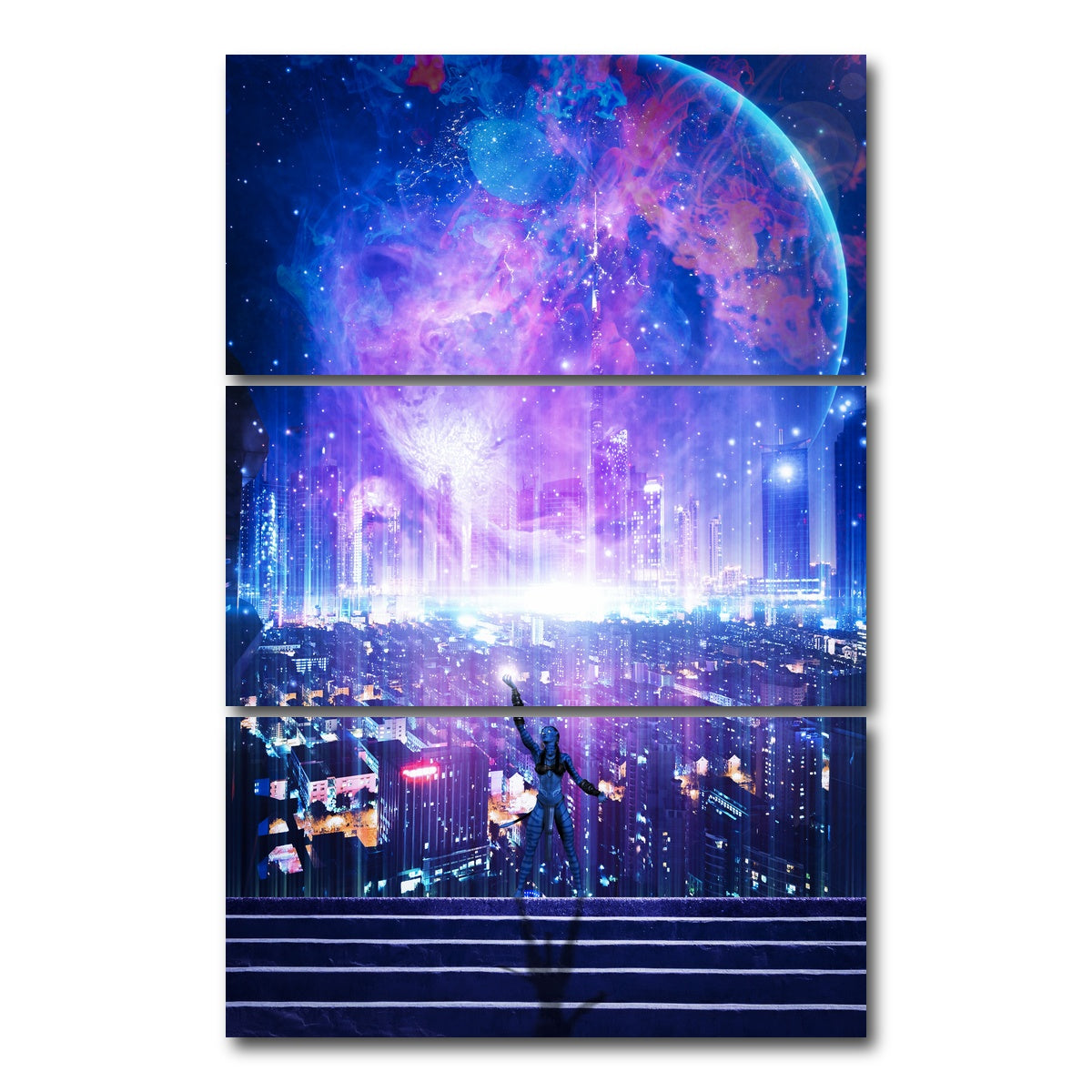 AUTO-MOCKUP WHITE | City of Angels | 3 Piece | Gallery Wrap Canvas | group=12x24_stacked