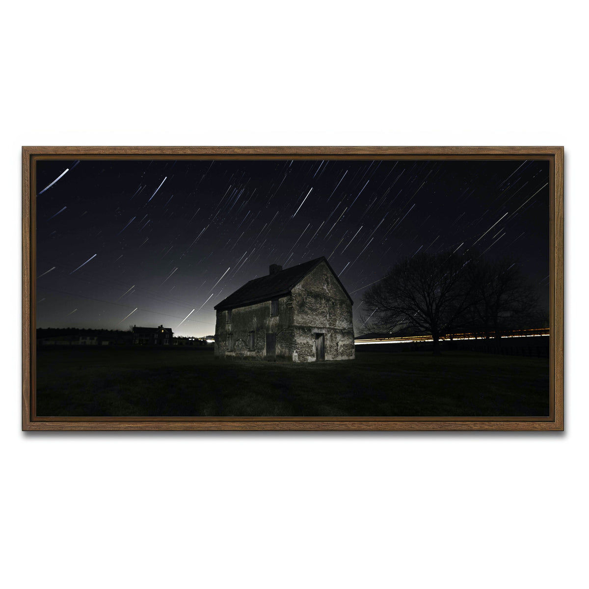 AUTO-MOCKUP WHITE | Civil War House | 1 Piece | Walnut Framed Canvas | group=2x1