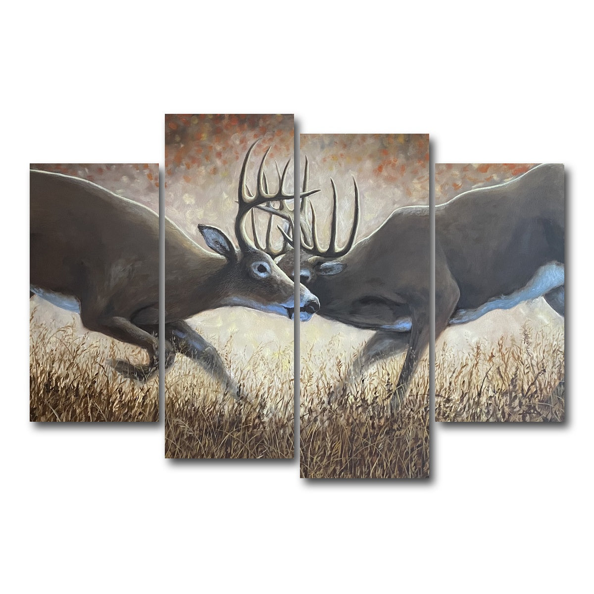 AUTO-MOCKUP WHITE | Clashing Elk | 4 Piece | Gallery Wrap Canvas | group=4_short