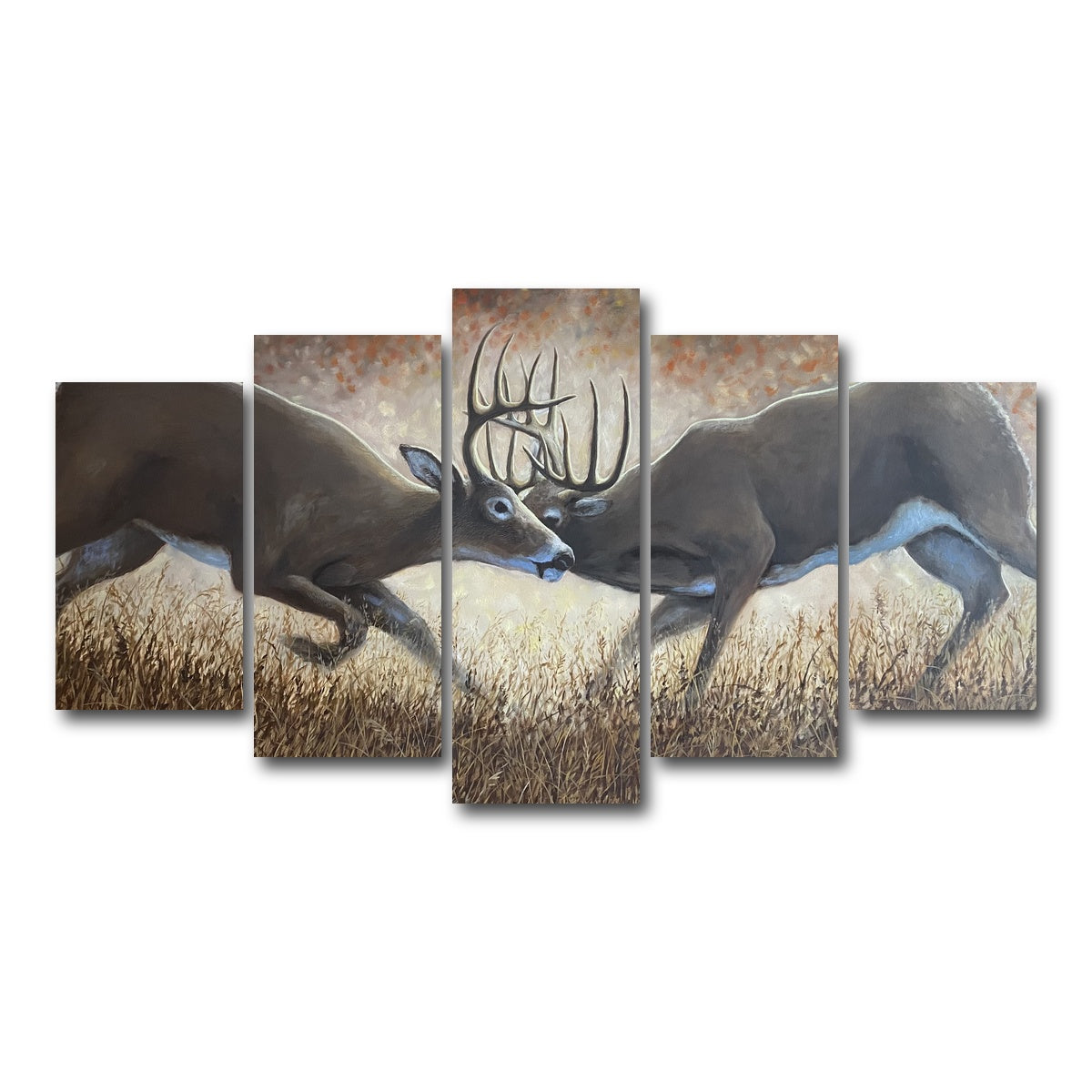 AUTO-MOCKUP WHITE | Clashing Elk | 5 Piece | Gallery Wrap Canvas | group=5_normal