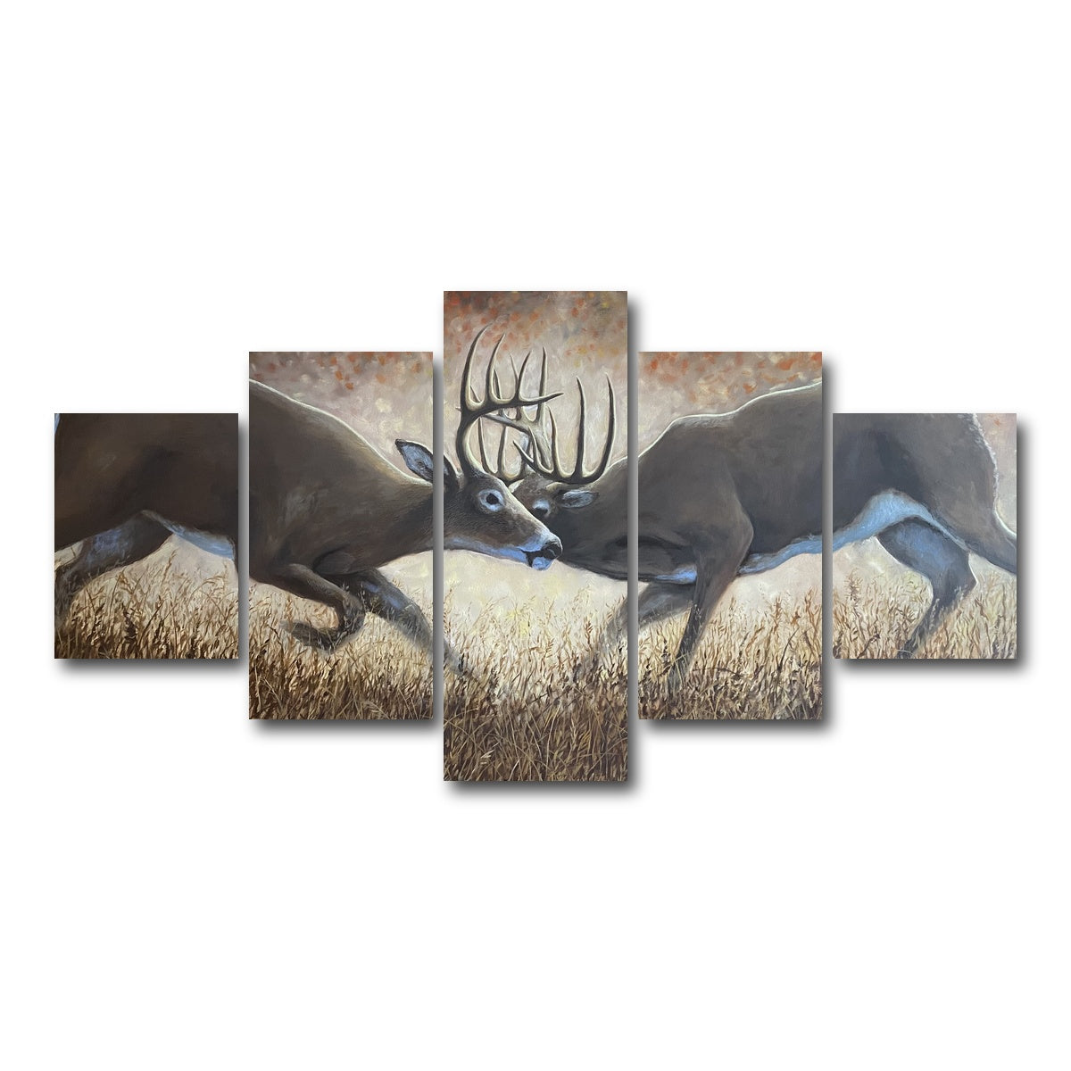 AUTO-MOCKUP WHITE | Clashing Elk | 5 Piece | Gallery Wrap Canvas | group=5_short