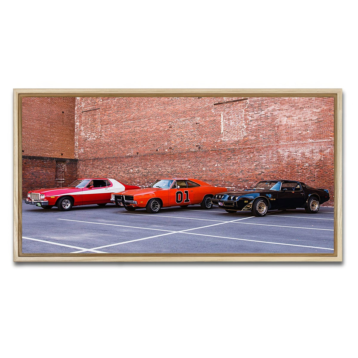 AUTO-MOCKUP WHITE | Classic Movie Cars | 1 Piece | Natural Framed Canvas | group=2x1