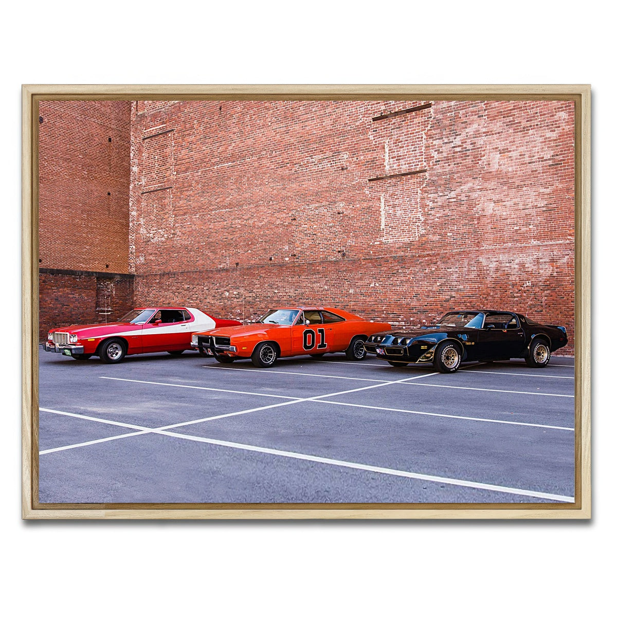 AUTO-MOCKUP WHITE | Classic Movie Cars | 1 Piece | Natural Framed Canvas | group=4x3
