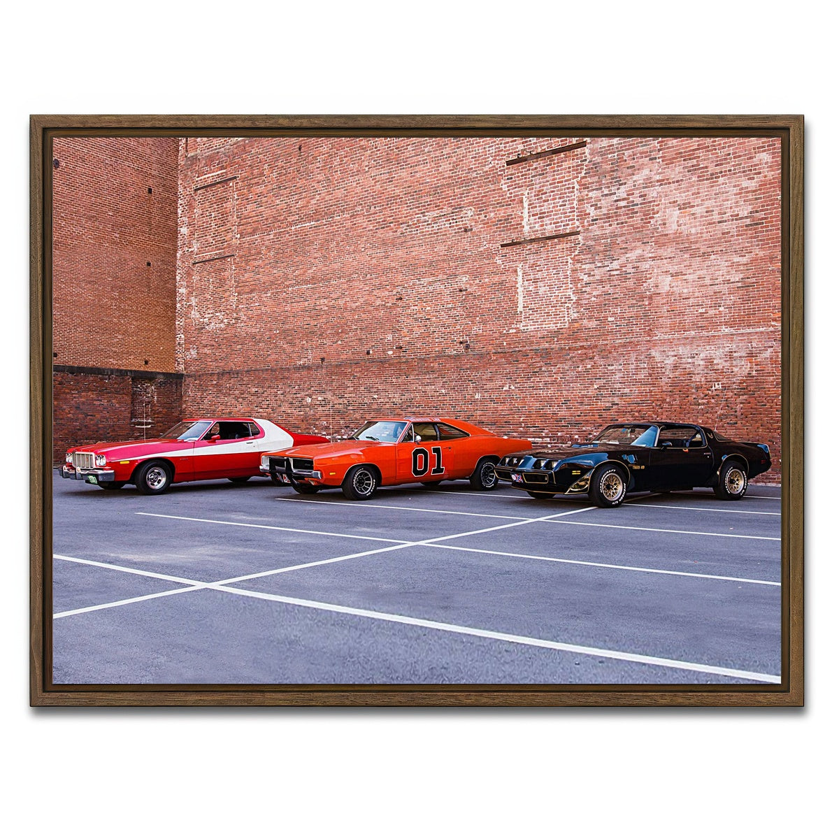 AUTO-MOCKUP WHITE | Classic Movie Cars | 1 Piece | Walnut Framed Canvas | group=4x3